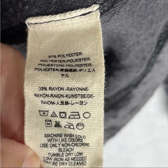 WE THE FREE People Nora Jane Crushed Velvet Top M Gray Balloon Sleeve Oversized - Picture 12 of 13